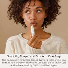 CIBU Sweeping Finishing Balm delivering a subtle glossy finish on hair
