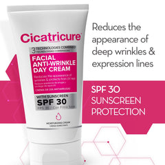 Cicatricure Advanced Face Cream SPF30 swirl demonstrates smooth texture for easy daily application.