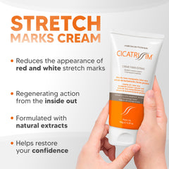 Close-up of Cicatrissim cream absorbing quickly with no greasy finish