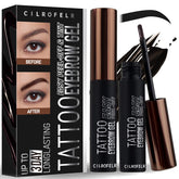 Cilrofelr Tattoo Brow Gel application brush guides precise tint application.