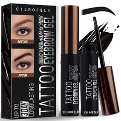 Cilrofelr Tattoo Brow Gel application brush guides precise tint application.