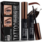 Cilrofelr Tattoo Brow Gel bottle in warm brown ready to tint brows
