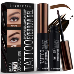 Cilrofelr Tattoo Peel Off Brow Gel duo pack applies evenly for a natural tint.