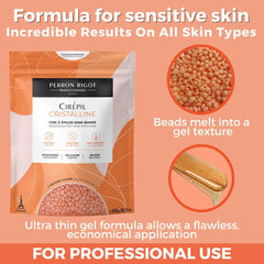Beads melting into a clear gel for precise coverage