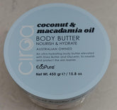 Ciroa Body Butter coconut and macadamia jar, ultra-hydrating for nourishing skin.