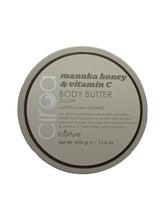 CIROA Manuka Honey Body Butter jar close-up showing nourishing texture.