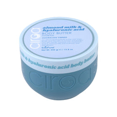 Ciroa ultra-hydrating body butter jar showing rich moisture for dry skin