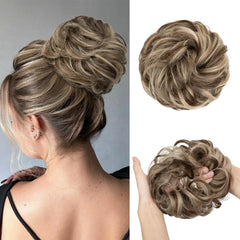 CJL HAIR large messy bun piece adds volume for an elegant updo.