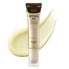 CKD Retinal 5X eye cream with gua sha roller close-up for refreshing under-eye care