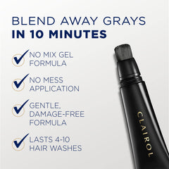 Clairol Root Touch-Up blending gel is ammonia-free and peroxide-free for gentle use.