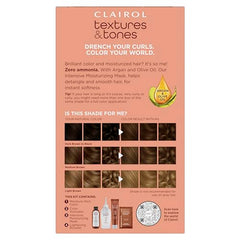 Clairol Textures & Tones zero ammonia color delivers gentle, vibrant results.