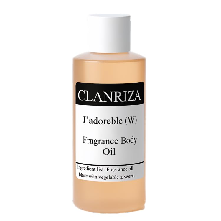CLANRIZA J'Adoreble bottle close-up highlighting natural fragrance.