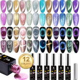 Clara Colors Cat Eye polish collection with 12 shades for customizable at-home manicures.