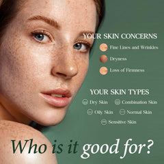 Application step demonstrates gentle patting of Clara's New York serum into skin.