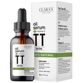 Clara's New York Tea Tree and Vitamin E serum bottle for daily hydration