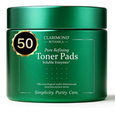 Clarimond Oralcare pore refining toner pad closeup for gentle daily exfoliation.