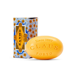 Claus Porto Banho Citron Verbena soap bar-lather close-up showing creamy hydration