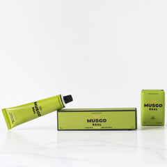 Claus Porto Musgo Real classic soap shows creamy lather for moisturizing cleansing