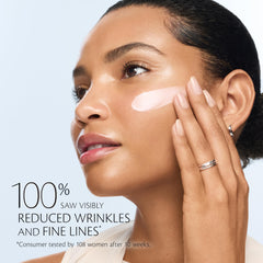 Cream swirl on skin with Clé de Peau Beauté Advanced Night Cream, firmness and smoothness.