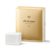 Cle de Peau Beaute Cotton II facial pads packaging close-up highlighting premium biodegradable materials
