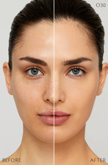 Clé de Peau Beauté Radiant Fluid Foundation SPF25 swatches on skin for an even tone.