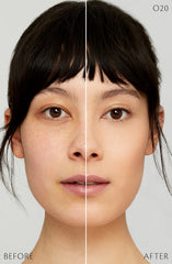 Clé de Peau Radiant Fluid Foundation being applied for a smooth, radiant complexion.