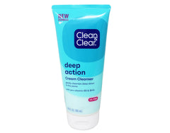 Clean & Clear Deep Action Cream Cleanser bottle pour for daily facial cleansing