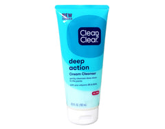 Clean & Clear Deep Action Cream Cleanser packaging highlights a 2-pack convenience
