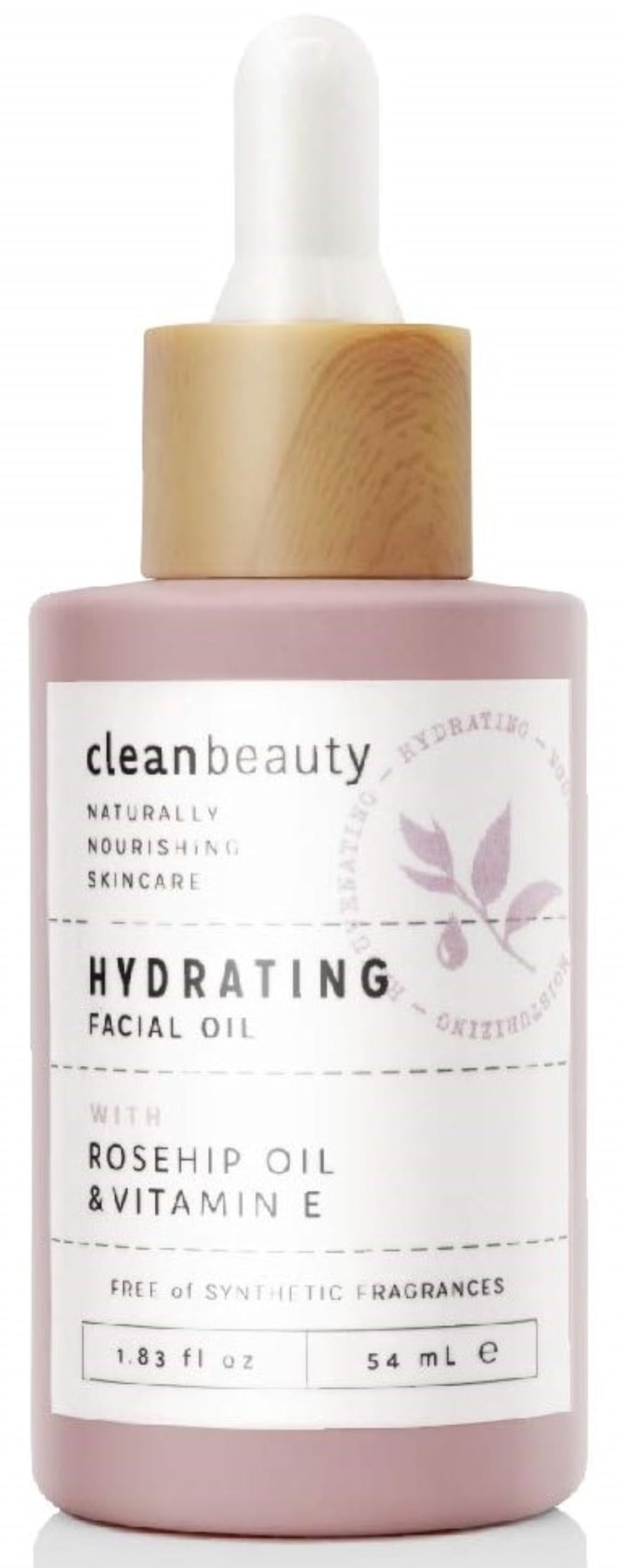 Clean Beauty Hydrating Rose Petal Oil bottle for daily nourishment and hydration.