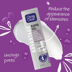 Clean and Clear Advantage Quick Clear Gel clear gel texture on skin