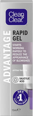 Clean and Clear Advantage Quick Clear Gel tube closeup for pore unclogging