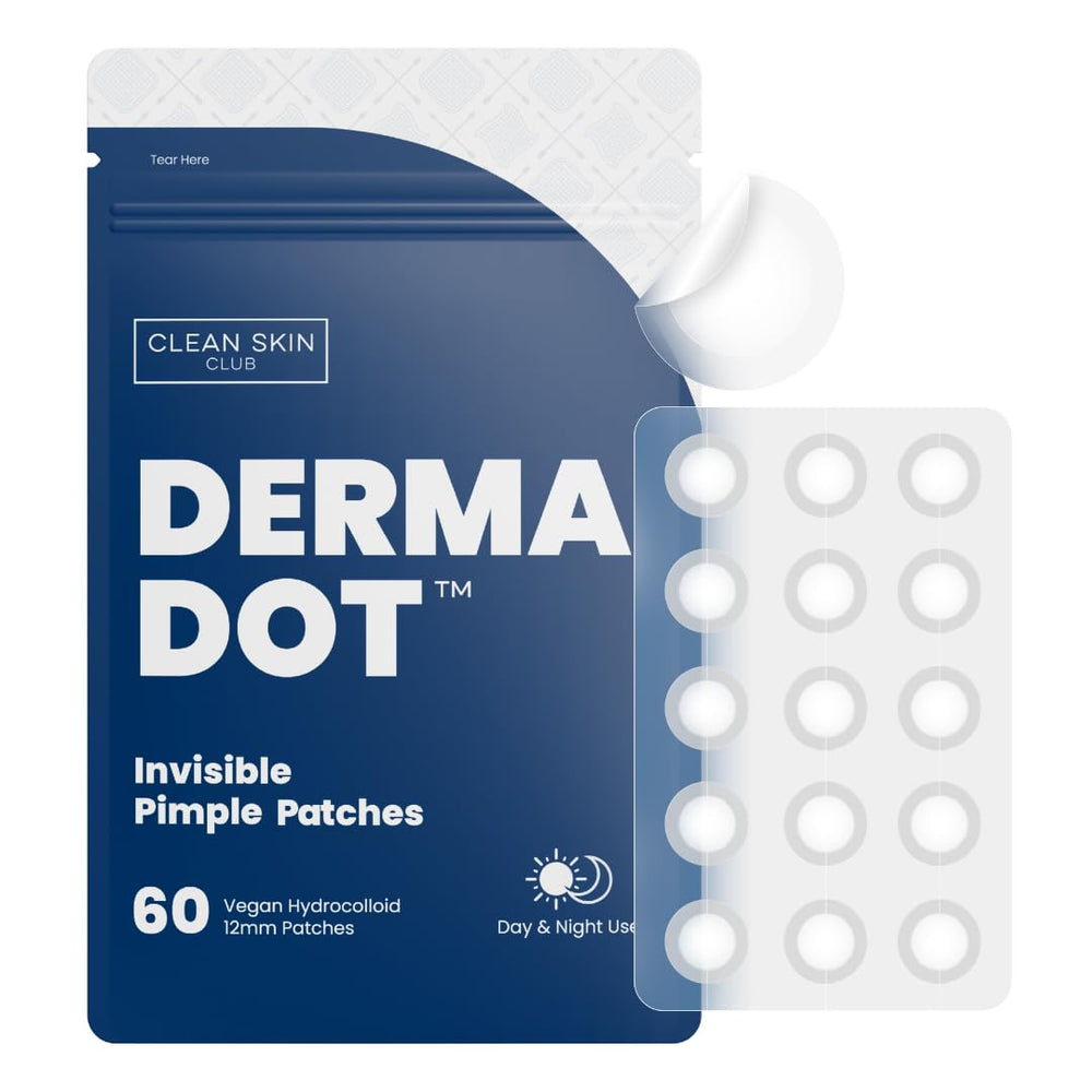 CLEAN SKIN CLUB patch on skin for discreet zit care during the day