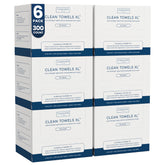 Clean Skin Club Clean Towels XL 6-pack box for quick, clean facial drying.