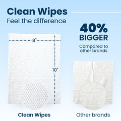 Clean Skin Club XL wipes with soft texture ideal for sensitive skin cleansing.
