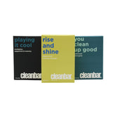 Cleanbar Fresh Trio pack front view highlighting natural ingredients and triple-bar design.