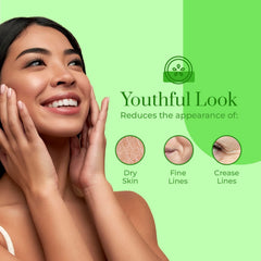 Close-up of natural cucumber and aloe ingredients in Clear Beauty mask