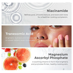Close-up of Clear Essence dark spot correction shot focusing on discoloration improvement