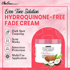 Clear Essence Fade Creme applied on face for radiant skin
