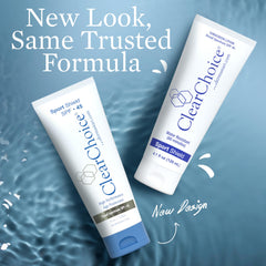 ClearChoice SPF 45 pump demonstrates easy, mess-free application.