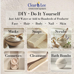 Mixing a gentle ClearLee kaolin clay mask in a bowl for a soft facial treatment