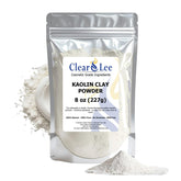 ClearLee Kaolin clay powder in mylar bag packaging for clean storage and convenience.