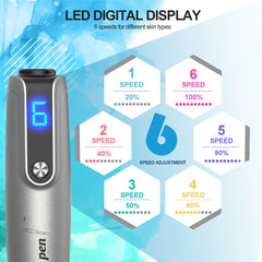 CLETINA microneedle roller pen in travel case for convenient on-the-go sessions