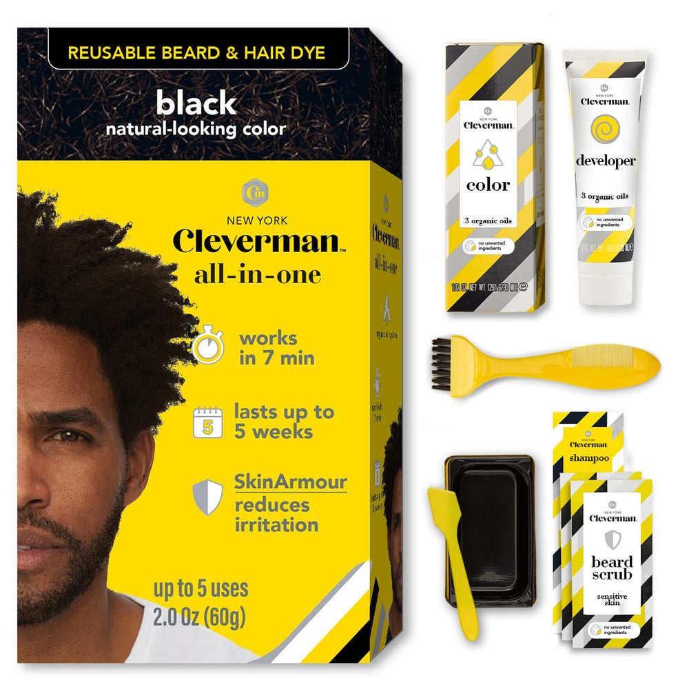 Cleverman no-drip color cream bottle for natural gray coverage