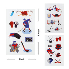 Cleverplay ice hockey tattoos bundle, safe for kids with simple removal options.