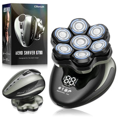 Clforczh head shaver with 7D detachable blade for quick cleaning
