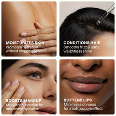 Hair and scalp care application showing Cliganic Argan Oil