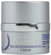 Clinicians Complex Microdermabrasion Cream bottle for at-home exfoliation and skin refinement.