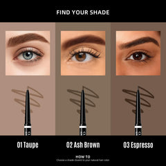 CLLFUU retractable brow pencil with skin-friendly lead for smooth color