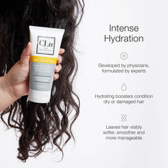 CLn Hair Mask application midlength image demonstrates even coverage for all hair types.