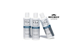 Hands applying CLn ProStrength Wash to skin during shower.
